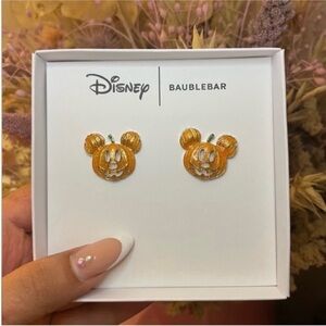 NEW IN BOX Disney x Baublebar Mickey Mouse pumpkin earrings